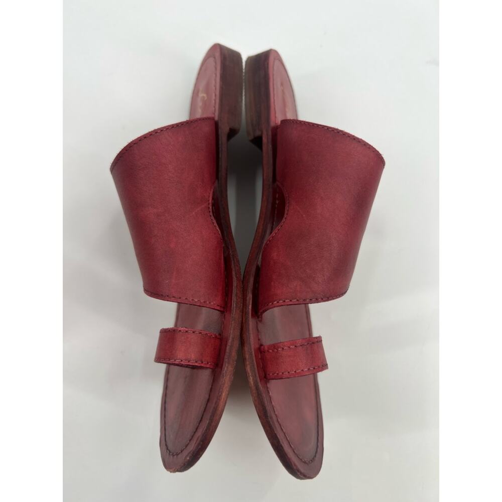Free People Sant Antoni Cherry Red Sandal Sz 38 - Picture 4 of 6